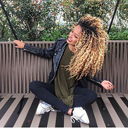 Light Skin Mixed Race Blonde Hair: black girl outfit  