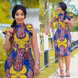 African print midi-dress styles: Ankara Dresses  