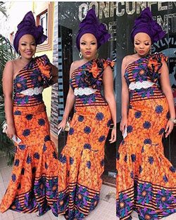 Classic & stylish African wax prints dresses: African Dresses,  Bridesmaid dress,  Aso ebi,  Ankara Dresses,  Hairstyle Ideas  