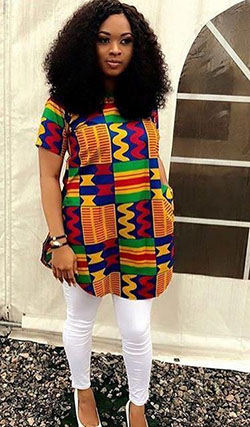 Stylish Trendy Ankara Tops With Jeans: African Dresses,  Smart casual,  Ankara With Denim  
