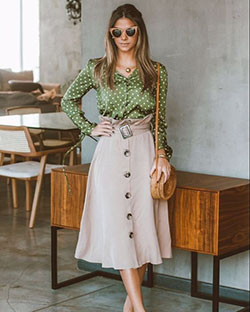 Terrific daily tips for camisa poa verde, Twinset Long Skirt: Church Outfit,  FLARE SKIRT,  Twirl Skirt,  High-Low Skirt,  Swing skirt  