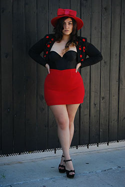 Las Vegas Night Out Dress For Plus Size: Plus size outfit,  Plus-Size Model,  Nadia Aboulhosn  