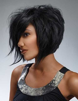 Black layered bob hairstyles, Bob cut: Bob cut,  Long hair,  Layered hair,  Feathered hair,  Bob Hairstyles  