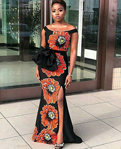 Ankara dresses with slit, African Dress: African Dresses,  Maxi dress,  Ankara Dresses,  Hairstyle Ideas  