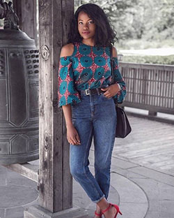 Beven Buiten Verhoogd Stylish African Print Tops With Jeans on Stylevore