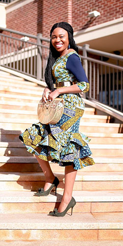 African wax prints outfit ideas: fashion blogger,  Ankara Dresses  