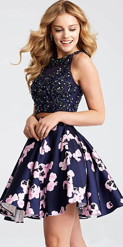 Two piece homecoming dresses 2018 short: party outfits,  Wedding dress,  Sleeveless shirt,  Teen outfits,  Classy Fashion,  Sherri Hill  