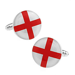 ST GEORGE'S CROSS FLAG CUFFLINKS: NOVELTY CUFFLINKS  