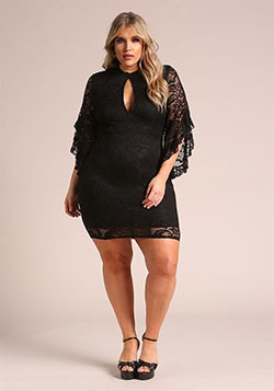 Top 50 great ideas for fashion model, Little black dress: Cocktail Dresses,  Plus size outfit,  Sleeveless shirt,  Plus-Size Model,  black dress  