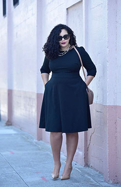 Plus Size Black Outfit Ideas: Plus size outfit  
