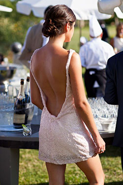 Bringing Sexy Back, Wedding dress: Cocktail Dresses,  Backless dress,  Wedding dress,  Haute couture  