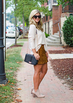 Skirt with sweater outfit, Romper suit: Romper suit,  Jeans Outfit,  Preppy Look  