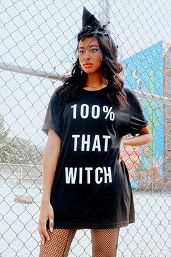 Oversized t-shirt dress: Witch Dress,  T-Shirt Outfit  