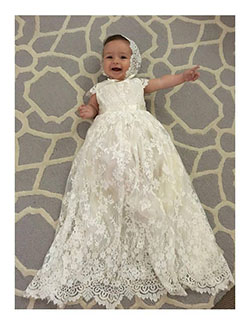 Long baptism dress baby, Baptismal clothing: Wedding dress,  Cute Baptism Dresses,  Baptismal clothing  