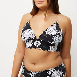 Plus size scallop bikini top: swimwear,  Plus-Size Model,  One-Piece Swimsuit,  Underwire bra,  Hot Bikini Pics  