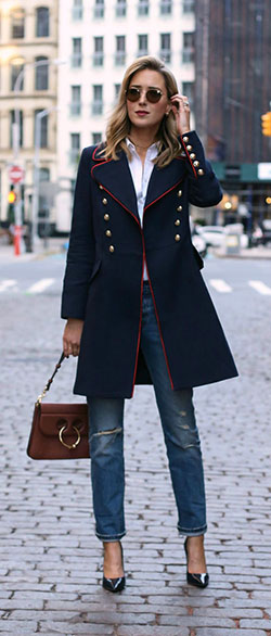 Usar casaco azul marinho, Trench coat: Trench coat,  winter outfits  