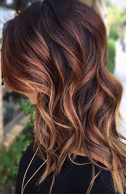 Brown hair with auburn and blonde highlights: Brown hair,  Hair highlighting,  Red hair,  Hair Color Ideas  