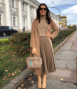 Latest ideas for fashion model, Polo neck: Polo neck,  winter outfits,  Pleated Skirt  
