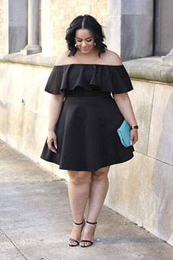 Vintage outfit ideas for stylish black dresses, Little black dress: Plus size outfit,  Aso ebi  