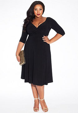 Vestidos plus size manga 3 4, Plus-size clothing: Plus size outfit,  Clothing Ideas  