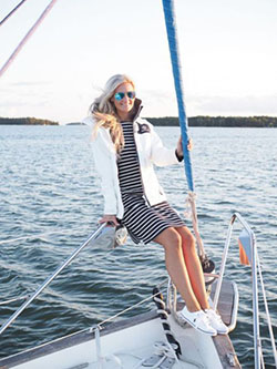 Really pretty sailing boat outfit, M.E. Gant: Boat shoe,  Boating Dresses  