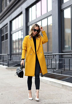 Simple yet stylish ideas for yellow coat outfit, Trench coat: Trench coat,  Polo coat  