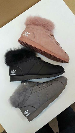 Adidas shoes with fur, Snow boot: Fur clothing,  Adidas Fur Boots,  Snow boot,  Sheepskin boots  