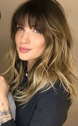 More options for balayage with fringe, Human hair color: Long hair,  Brown hair,  Short hair,  Layered hair,  Hair highlighting,  Hairstyle Ideas  