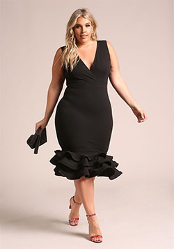 Look for the great fashion model, Little black dress: Plus size outfit,  Fashion photography,  Fashion show,  Plus-Size Model  