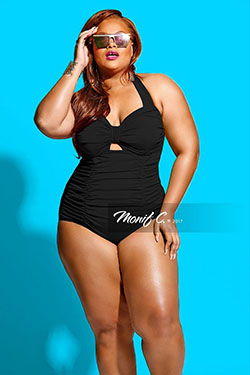 Monif C, Romper suit: swimwear,  Romper suit,  Plus size outfit,  One-Piece Swimsuit  