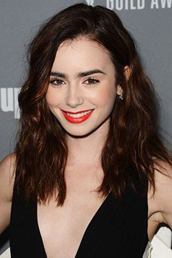 Nice ideas for lily collins beautiful, Costume Designers Guild: Teen Vogue,  Lily Collins,  Hairstyle Ideas  