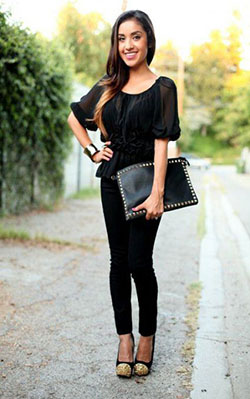 Black Leggings Outfit, Little black dress, High-heeled shoe: High-Heeled Shoe,  Animal print,  Black Leggings  