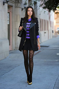 Tights with dots outfits, Polka dot: Outfit With Stocking  