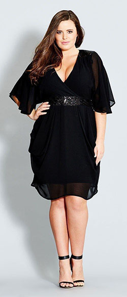 Plus size black dress, Plus-size clothing: Cocktail Dresses,  Plus size outfit,  Evening gown,  Maxi dress,  black dress  