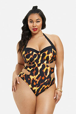 French style fashion model, Swimsuits For All: swimwear,  Plus-Size Model,  Ashley Graham,  One-Piece Swimsuit  