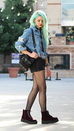 Punk rock punk outfit female: Grunge fashion,  Punk Style  