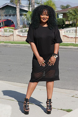 Love to share little black dress, Evening gown: Plus size outfit,  Jeans Outfit Ideas  