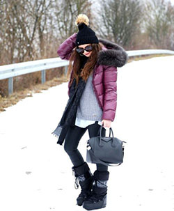 Dress up for winter in canada: winter outfits,  Snow Outfits  