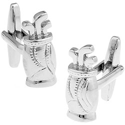 GOLF BAG AND CLUBS CUFFLINKS £15.99: NOVELTY CUFFLINKS  