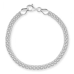 Sterling Silver 4.4mm Bismark Bracelet £19.00: Sterling Silver Bracelet,  bracelet  