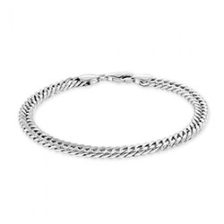 Sterling Silver 5.7mm Double Curb Bracelet Diamond Cut £39.00: Sterling Silver Bracelet,  Curb Bracelet,  bracelet  