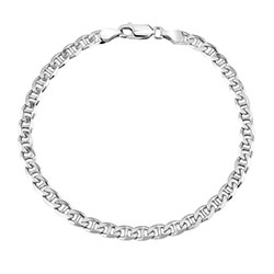 Sterling Silver 4.6mm Diamond Cut Marina Link Bracelet £25.00: bracelet  