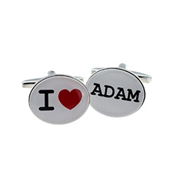 PERSONALISED I LOVE CUFFLINKS £24.99: Wedding Cufflinks  