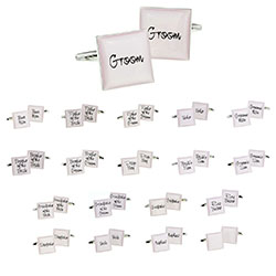 PINK SQUARE WEDDING CUFFLINKS £14.99: Wedding Cufflinks  