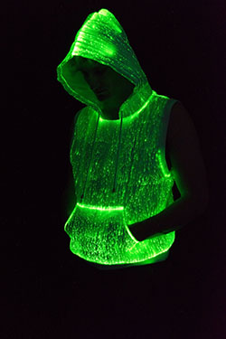 Glow In The Dark Hoodie For Women: Glowing Fishnet Outfit,  Glow In Dark,  Neon Dress,  Glow In Night  