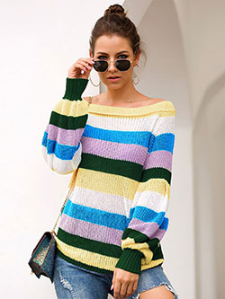 High neck Casual wear Color Block Sweaters: Polo neck,  Long-Sleeved T-Shirt,  Casual Outfits,  Sweaters Outfit  