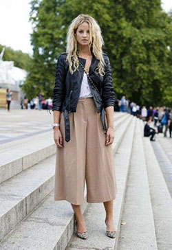 High Waist Culottes Outfit: Culottes Outfit  