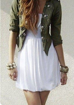 Adorable ideas for cute outfits, Little black dress: Boot Outfits,  Casual Outfits,  Military Jacket Outfits  