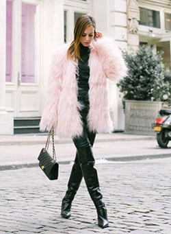 Perfect photos of faux fur outfits, Fur clothing: Fur clothing,  Fake fur,  Fur Jacket,  Street Style,  Fur Coat Outfit  