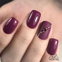 Gel Burgundy Nails: Nail Polish,  Nail art,  French manicure,  Artificial nails,  Pretty Nails  